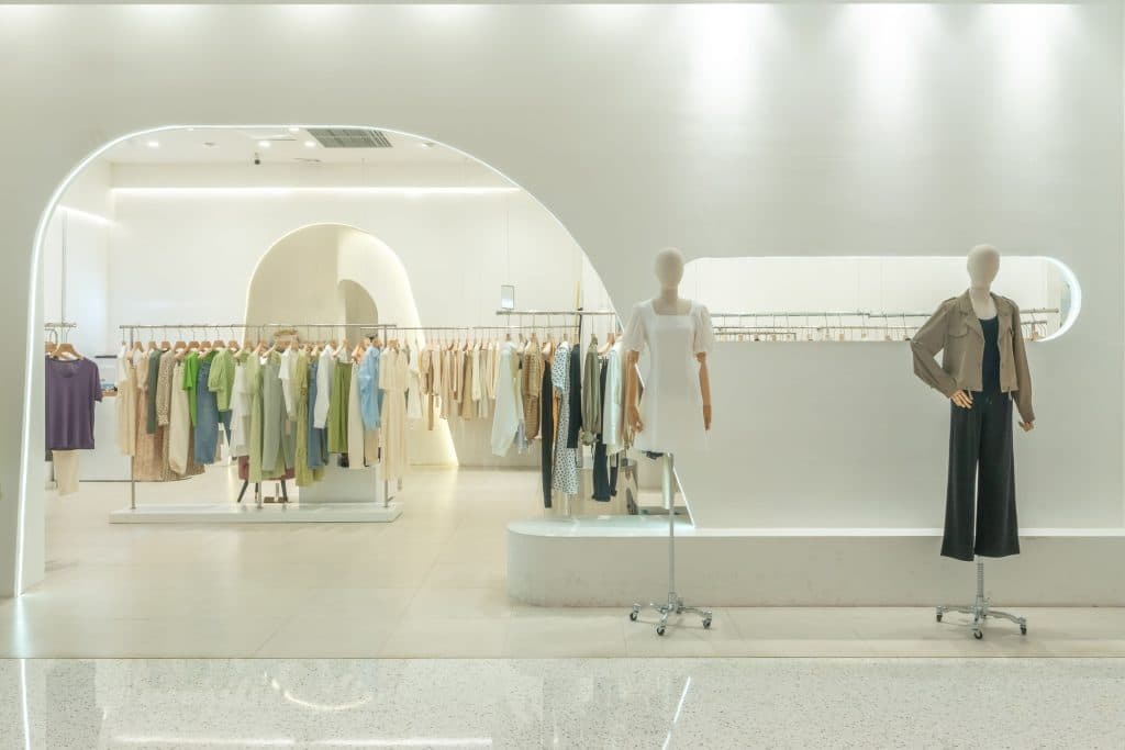 Commercial Painting Company | Seattle, Tacoma & Beyond Luxury fashion store front in modern shopping mall.