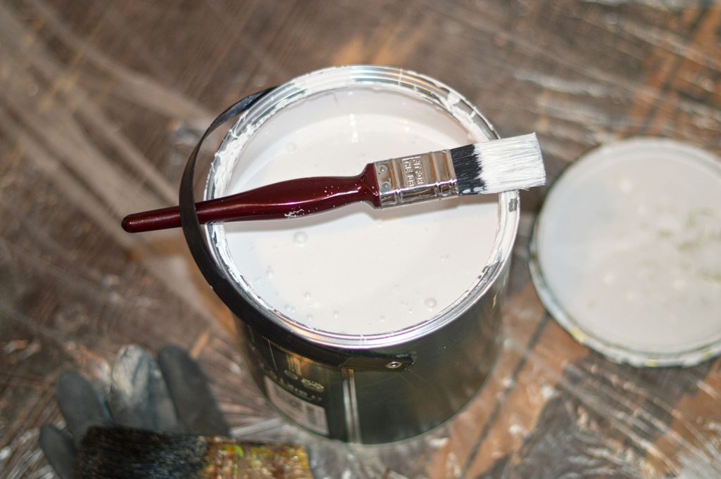 A open can of paint used as an example to answer what is low VOC in paint